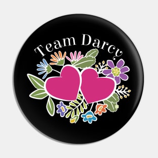 Team Darcy Flower Hearts Pin