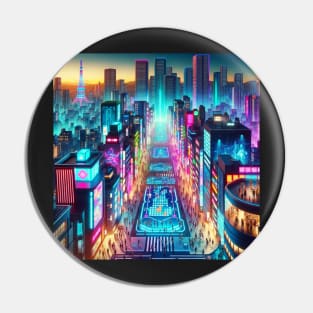 Neon Pulse: The Digital Plaza part two Pin