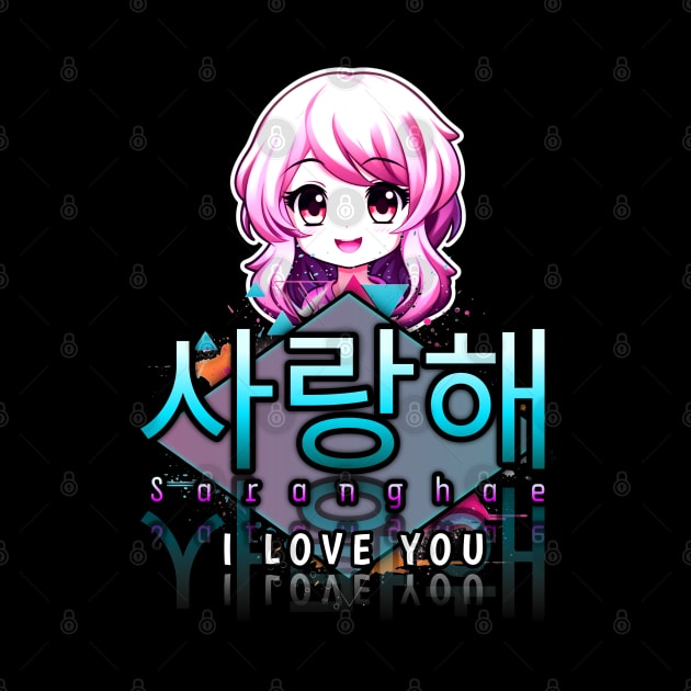 Saranghae - I Love You - Korean Quote by MaystarUniverse