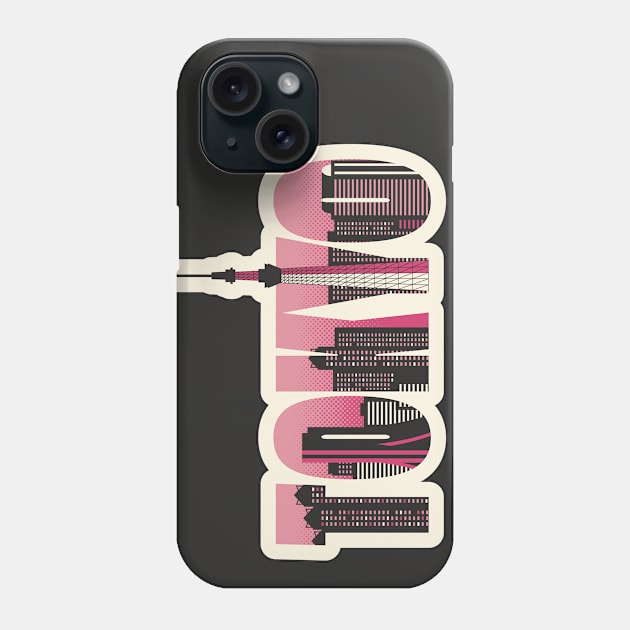 Retro Tokyo Skyline Word Art // Tokyo Lover Phone Case by SLAG_Creative