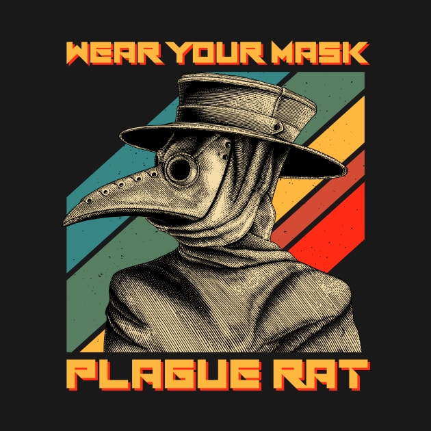 Wear Your Mask Plague Rat by ClarkAguilarStore