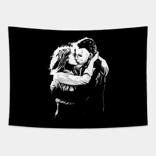 LOVE - Michael Myers and Laurie Strode Tapestry