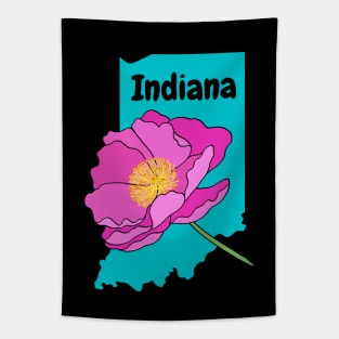 Indiana Peony State Flower Tapestry