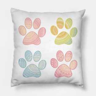 Dog paws pattern Pillow