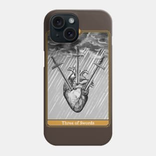 Three of Swords Phone Case