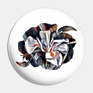 White Iris Pin