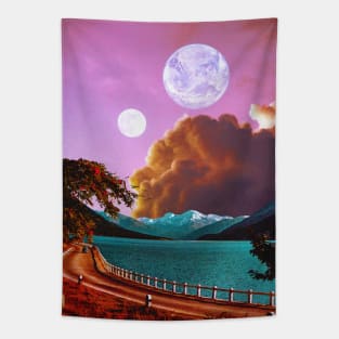 Along The Coast - Space Aesthetic, Retro Futurism, Sci-Fi Tapestry