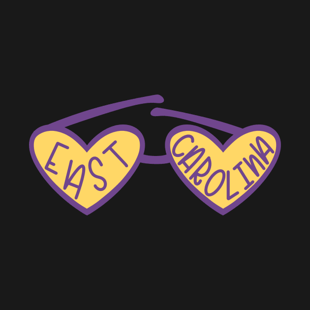 East Carolina University Heart Sunglasses by trippyzipp