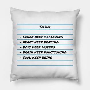 To Do List Pillow