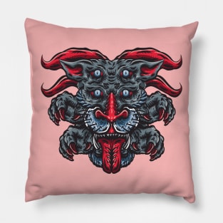 Panther face illustration Pillow