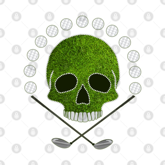 Golf Sport Skull by Nuletto