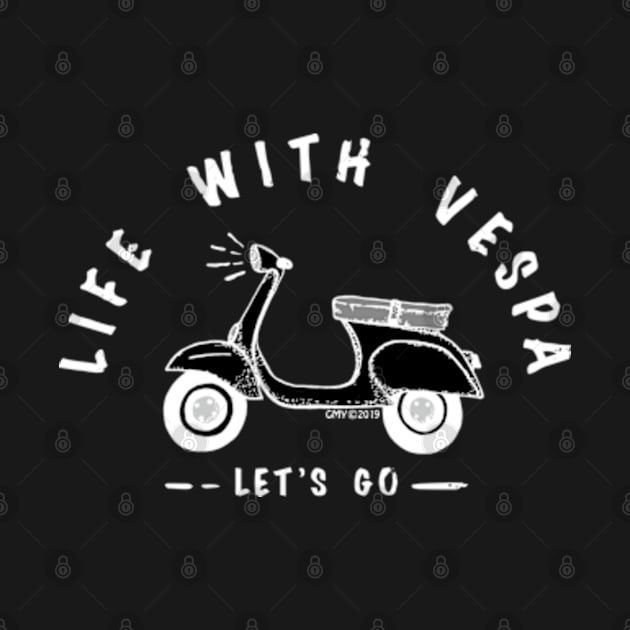 Vespa is life-black (small chest picture) by GMY