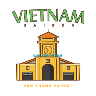 Ben Thanh Market VietNam SaiGon Travel T-Shirt