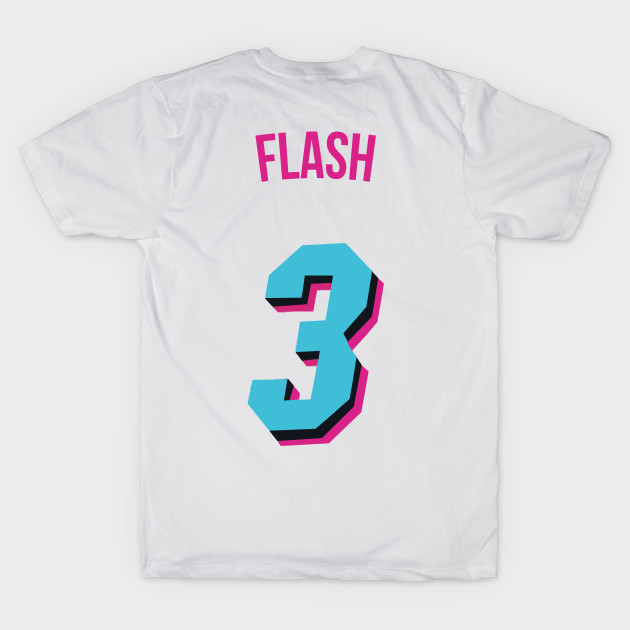 xavierjfong Dwyane Wade 'Flash' Nickname Jersey - Miami Heat T-Shirt