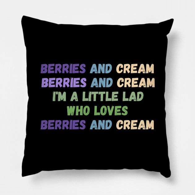 Berries and Cream For a Little Lad Pillow by BobaPenguin