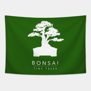 Bonsai - Tiny trees (White) Tapestry