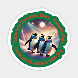 "Penguin Pals Parade: A Chilly Christmas Bash!" Magnet