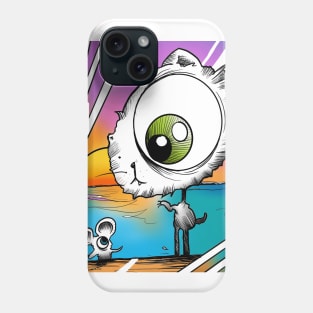 Cat & Mouse beach Phone Case