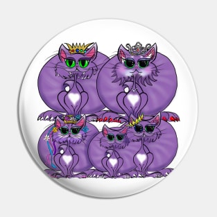 Cat Lovers ❤️ Pretty-Pretty Purple Kitty Fam Pin