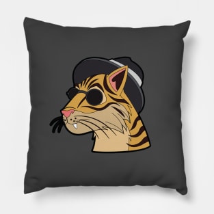 Tiger wearing sunglasses Pillow