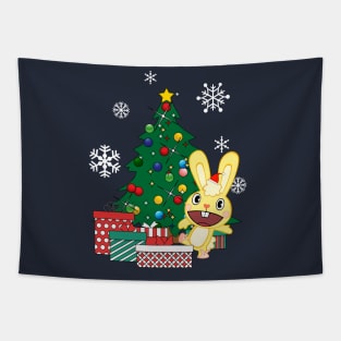 Cuddles Around The Christmas Tree Happy Tree Friends Tapestry