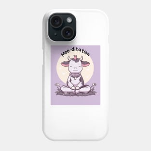 Kawaii Cute Yoga Meditating Cow Phone Case