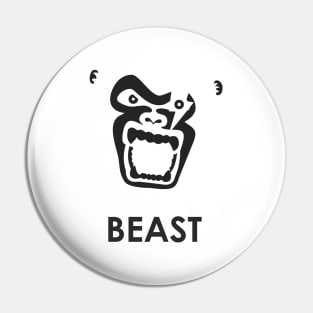 Black Gorilla Beast Pin