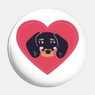 My Dachshund is my Valentine Pin