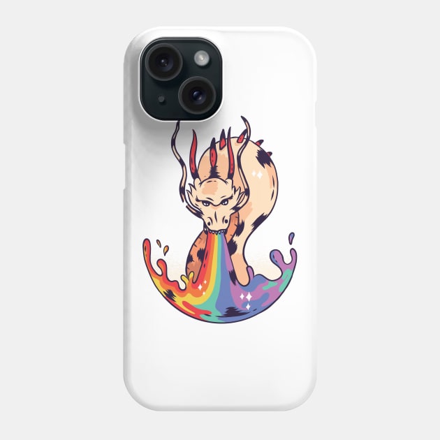 Rainbow Spit Dragon Phone Case by MajorCompany