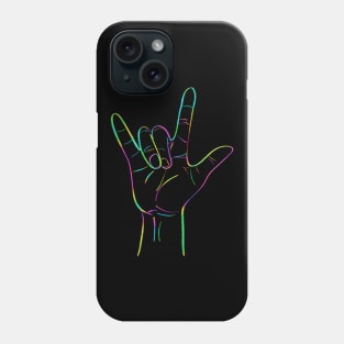 I Love U in ASL hand sign Phone Case