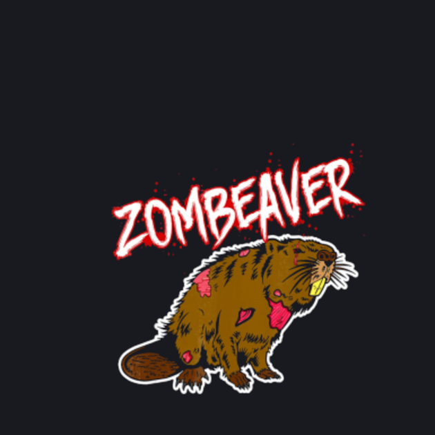 Zombie Animal Shirt Zombeaver Wild Life Halloween - Zombie Animal