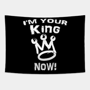 I'm your king Black Superhero tshirt Tapestry