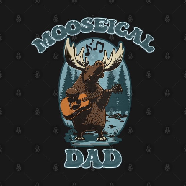 Mooseical - Musical Dad Moose with a Acoustic Guitar by RailoImage