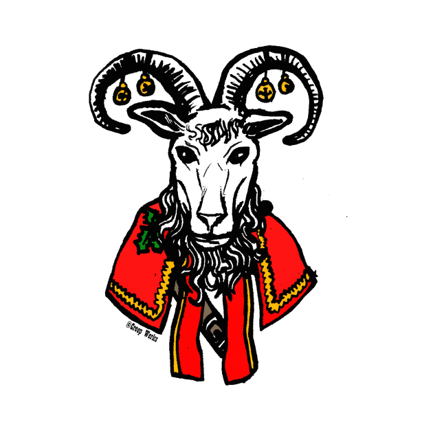 Yule Goat Scandinavian Christmas Spirit by maroonbeard