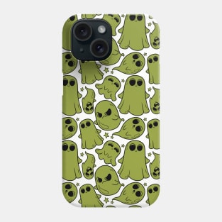 Green Cute Spooky Ghosts Retro Groovy Ghost Slime Phone Case