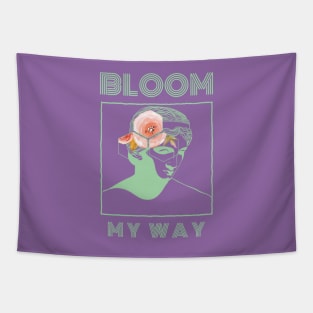 Bloom My Way in Colour Green Ash Tapestry