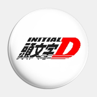 Initial D Logo Pixel Art 1 Pin