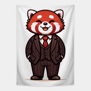 Professional Panda - Red Panda's Business Suit Tapestry