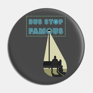 Bus Stop Famous Silhouette in Blue Pin