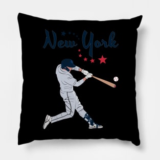 New York USA Baseball Pillow