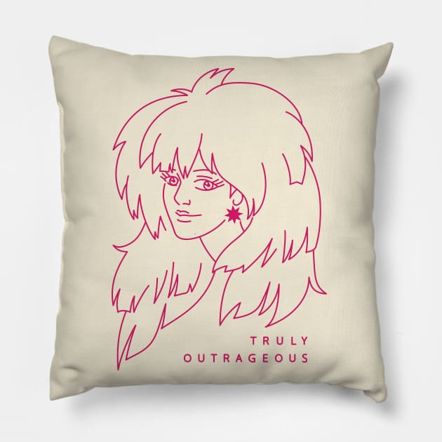 Jem - Truly Outrageous Pillow by Starberry