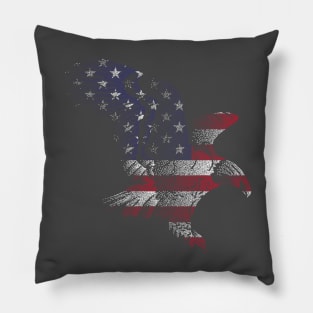 American Bald Eagle - American Flag. Pillow