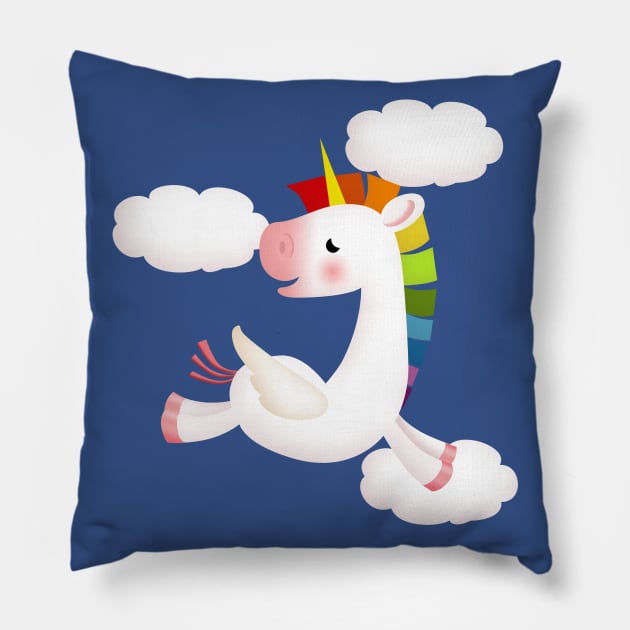 baby unicorn Pillow by richhwalsh