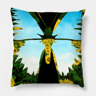 Butterfly Sunflower Costume Gift Pillow