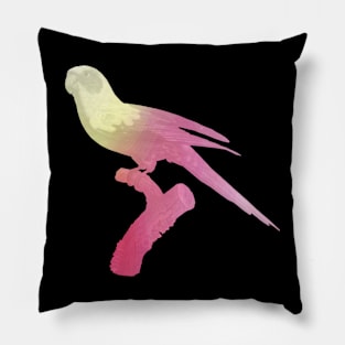 Perched in Pink and Yellow Pillow