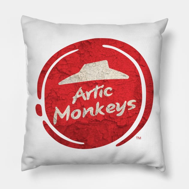 Cosplay Parody Pizza Hut Vintage Music Lovers - Artic Monkeys Pillow by kumurkumur