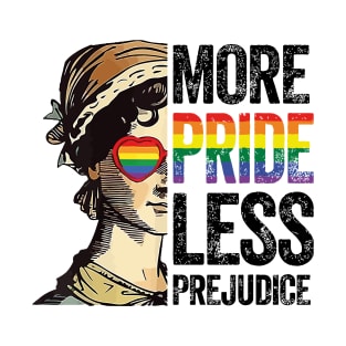 More Pride Less Prejudice Lgbt Gay Proud Ally Pride Month T-Shirt