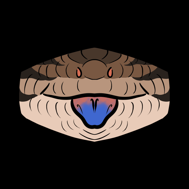 Indonesian Blue Tongue Skink Mask by TwilightSaint