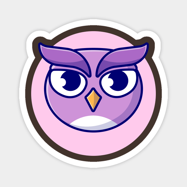 Cute Owl Cartoon Vector Icon Illustration (5) Magnet by Catalyst Labs