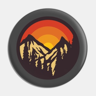 Mountain Sunset Pin